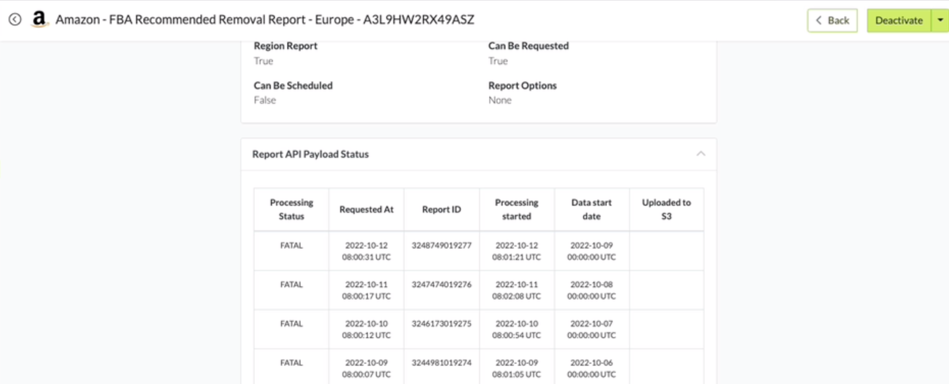 Deactivate a Report that Fails Multiple Times